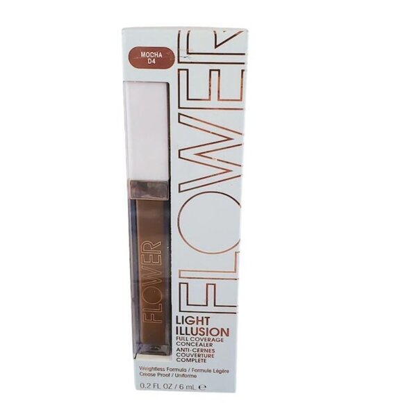 Flower Beauty Light Illusion Concealer Mocha D4 Full Coverage 0.2 oz NIB Sealed - Picture 1 of 3